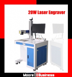 20W Fibre Laser Engraver Steel Plate Wood or Hard Plastic Card Logo Marking